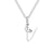 Simple Style Letter Stainless Steel Titanium Steel Plating Pendant Necklace