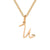 Simple Style Letter Stainless Steel Titanium Steel Plating Pendant Necklace