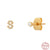 Simple Style Letter Sterling Silver Ear Studs Plating Zircon 925 Silver Earrings