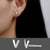 Simple Style Letter Sterling Silver Plating Ear Studs 1 Pair