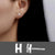 Simple Style Letter Sterling Silver Plating Ear Studs 1 Pair