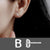 Simple Style Letter Sterling Silver Plating Ear Studs 1 Pair