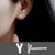 Simple Style Letter Sterling Silver Plating Ear Studs 1 Pair