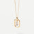 Simple Style Letter Sterling Silver Plating Inlay Zircon 18k Gold Plated Pendant Necklace