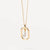 Simple Style Letter Sterling Silver Plating Inlay Zircon 18k Gold Plated Pendant Necklace