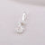 Simple Style Letter Sterling Silver Plating Inlay Zircon Charms Jewelry Accessories