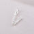 Simple Style Letter Sterling Silver Plating Inlay Zircon Charms Jewelry Accessories