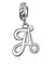 Simple Style Letter Sterling Silver Plating Inlay Zircon White Gold Plated Jewelry Accessories