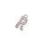 Simple Style Letter Sterling Silver Zircon Rose Gold Plated Charms