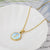 Simple Style Letter Titanium Steel Plating Inlaid Shell Necklace