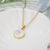 Simple Style Letter Titanium Steel Plating Inlaid Shell Necklace