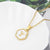 Simple Style Letter Titanium Steel Plating Inlaid Shell Necklace