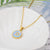 Simple Style Letter Titanium Steel Plating Inlaid Shell Necklace