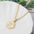 Simple Style Letter Titanium Steel Plating Inlaid Shell Necklace