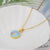 Simple Style Letter Titanium Steel Plating Inlaid Shell Necklace