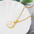 Simple Style Letter Titanium Steel Plating Inlaid Shell Necklace