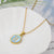 Simple Style Letter Titanium Steel Plating Inlaid Shell Necklace