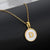 Simple Style Letter Titanium Steel Plating Inlaid Shell Necklace