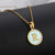 Simple Style Letter Titanium Steel Plating Inlaid Shell Necklace