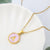 Simple Style Letter Titanium Steel Plating Inlaid Shell Necklace