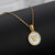 Simple Style Letter Titanium Steel Plating Inlaid Shell Necklace