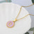 Simple Style Letter Titanium Steel Plating Inlaid Shell Necklace