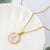 Simple Style Letter Titanium Steel Plating Inlay Shell Pendant Necklace