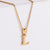 Simple Style Letter Titanium Steel Plating Pendant Necklace