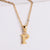 Simple Style Letter Titanium Steel Plating Pendant Necklace