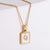 Simple Style Letter Titanium Steel Plating Pendant Necklace