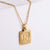 Simple Style Letter Titanium Steel Plating Pendant Necklace