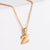 Simple Style Letter Titanium Steel Plating Pendant Necklace