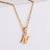 Simple Style Letter Titanium Steel Plating Pendant Necklace