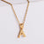 Simple Style Letter Titanium Steel Plating Pendant Necklace