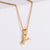 Simple Style Letter Titanium Steel Plating Pendant Necklace