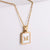 Simple Style Letter Titanium Steel Plating Pendant Necklace