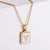 Simple Style Letter Titanium Steel Plating Pendant Necklace