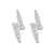 Simple Style Lightning Copper Gold Plated Zircon Ear Studs 1 Pair