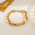 Simple Style Lips Rectangle Stainless Steel Plating 18k Gold Plated Bracelets