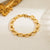 Simple Style Lips Rectangle Stainless Steel Plating 18k Gold Plated Bracelets