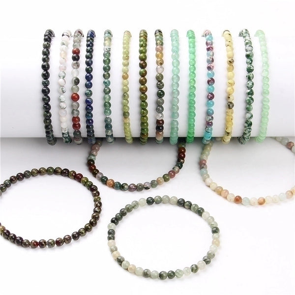 Minimalist Marble Natural Stone Beaded Bracelets