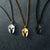 Simple Style Mask Stainless Steel Plating Pendant Necklace