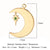 Simple Style Moon Titanium Steel Inlay Zircon Charms Jewelry Accessories