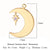 Simple Style Moon Titanium Steel Inlay Zircon Charms Jewelry Accessories