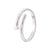 Simple Style Nail Stainless Steel Plating Open Ring