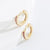 Simple Style O-shape Inlaid Zircon Copper Gold Plated Earrings