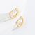 Simple Style O-shape Inlaid Zircon Copper Gold Plated Earrings