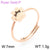 Simple Style Paw Print Solid Color Stainless Steel Polishing Gold Plated Rings 1 Piece