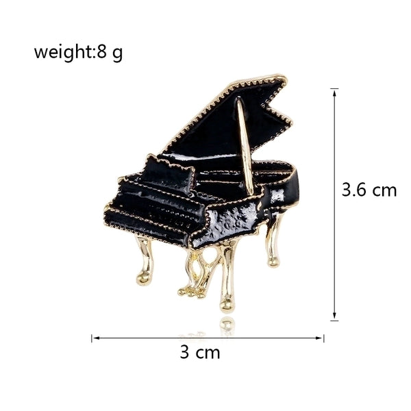 Simple Style Piano Alloy Enamel Unisex Brooches