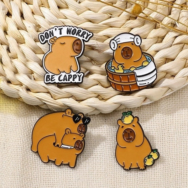 Simple Style Pin Animal Capybara Alloy Enamel Unisex Brooches